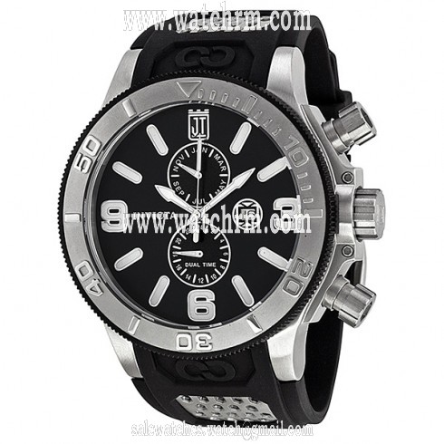 Invicta Jason Taylor GMT Black Dial Stainless Steel Black Rubber Men's Watch 13687