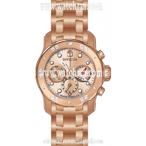 Invicta Ladys Pro Diver Multi-function Rose Dial Rose Gold-plated Ladies Watch 15037