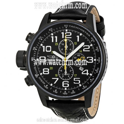 Invicta Lefty Chronograph Black Dial Black PVD Stainless Steel Men's Watch 3332