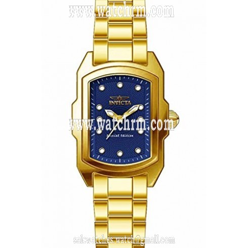 Invicta Lupah  Blue Dial Gold-plated Ladies Watch 16284
