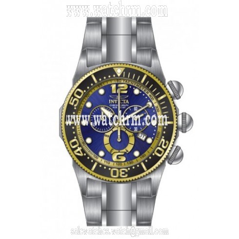 Invicta Lupah Chronograph Blue Dial Stainless Steel Men's Watch 14201