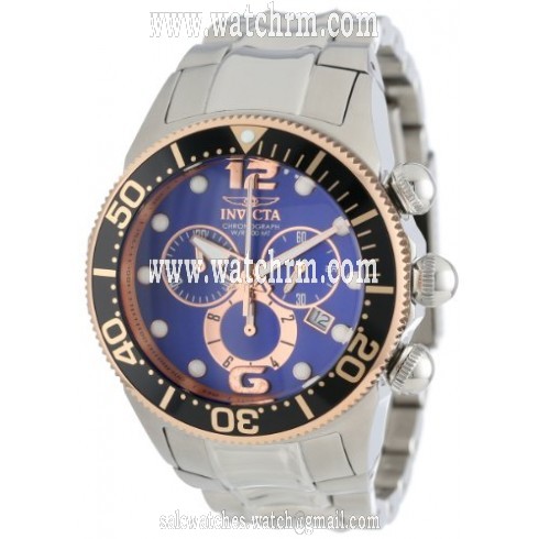 Invicta Lupah Chronograph Blue Dial Stainless Steel Men's Watch 14203