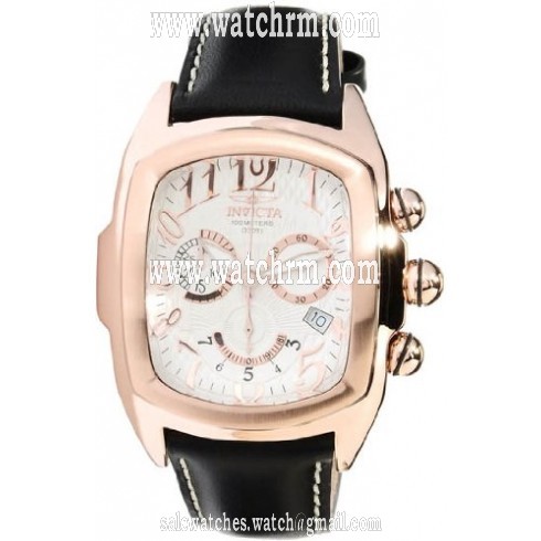 Invicta Lupah Chronograph Silver Dial Rose Gold-Tone Stainless Steel Men's Watch 13694