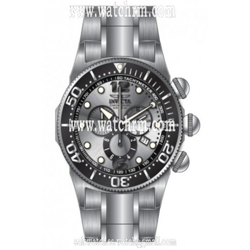 Invicta Lupah Chronograph Silver-tone Dial Stainless Steel Men's Watch 14199