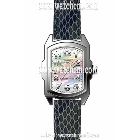 Invicta Lupah Mother of Pearl Dial Grey Leather Ladies Watch 19016