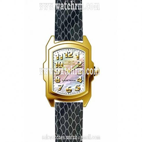 Invicta Lupah Mother of Pearl Dial Grey Leather Ladies Watch 19017