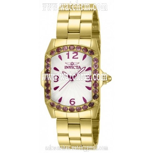 Invicta Lupah Purple Crystal Gold-tone Ladies Watch 14133