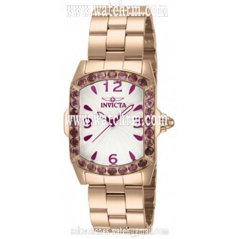 Invicta Lupah Purple Crystal Rose Gold-tone Ladies Watch 14134
