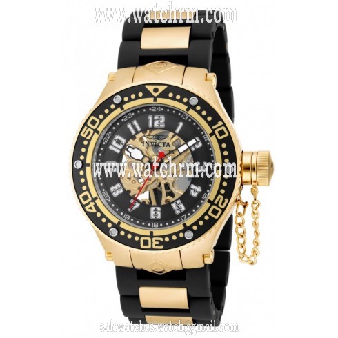 Invicta Mechanical Corduba Black Skeleton Black Polyurethane Men's Watch 17248