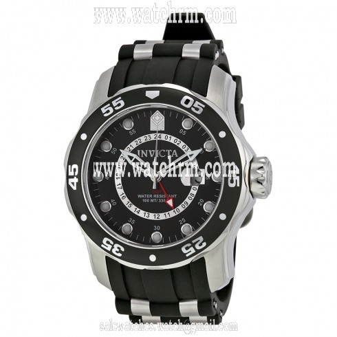 Invicta Men's Pro Diver Scuba Swiss GMT Black Dial Watch 6987