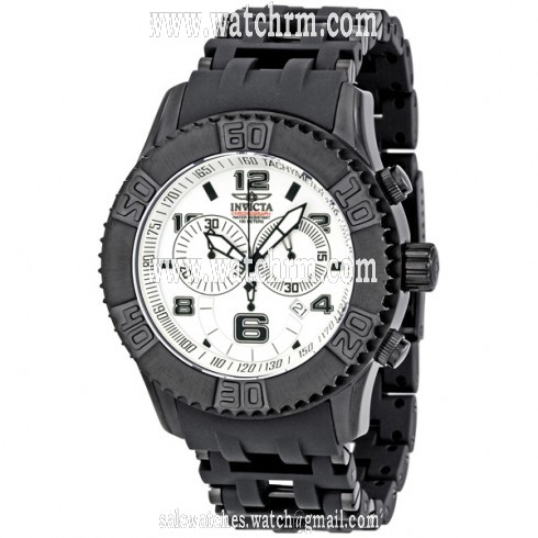 Invicta Men's Sea Spider Chronograph Black Polyurethane Watch 1776