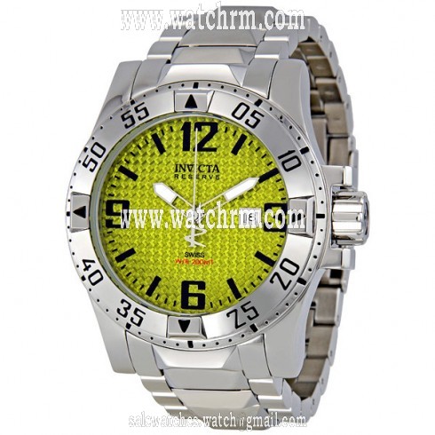 Invicta Men's Signature Reserve 200 Meter Yellow Dial Swiss Dive Watch 7264