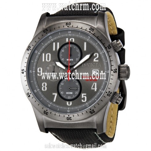 Invicta Military Chronograph Gunmetal Ion-plated Gray Dial Men's Watch 1320