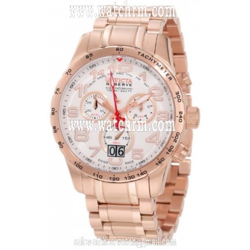 Invicta Military Reserve Chronograph White Dial Rose Gold-plated Men's Watch 10743