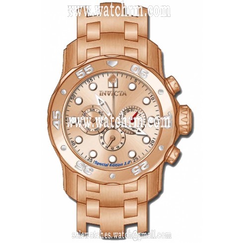 Invicta Multi-Function Rose Dial Rose Gold-tone Men's Watch 15047