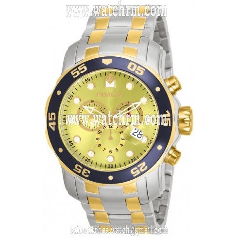 Invicta Pro Dive Chronograph Champagne Dial Two-tone Men's Watch 80080
