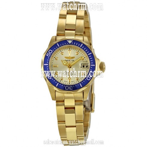 Invicta Pro Diver 18kt Gold Plated Ladies Watch 4610