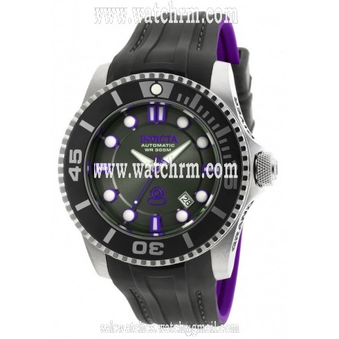 Invicta Pro Diver Automatic Black Dial Black and Purple Silicone Men's Watch 20201