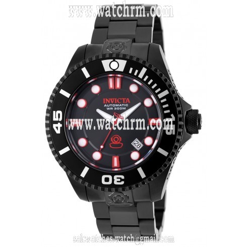 Invicta Pro Diver Automatic Black Dial Black Ion-plated Men's Watch 19809