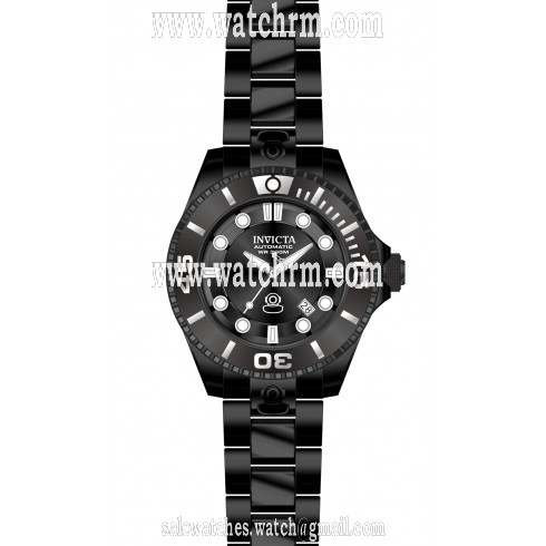 Invicta Pro Diver Automatic Black Dial Black Ion-plated Men's Watch 19811