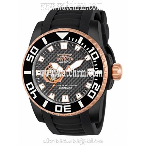 Invicta Pro Diver Automatic Black Dial Black Polyurethane Men's Watch 14686