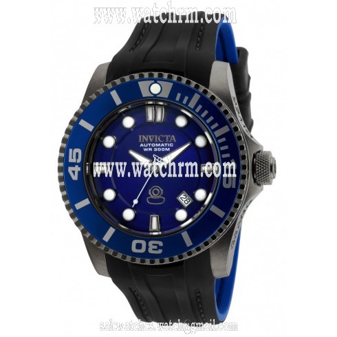 Invicta Pro Diver Automatic Blue Dial Black and Blue Polyurethane Men's Watch 20204