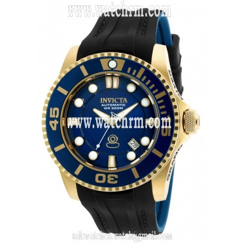Invicta Pro Diver Automatic Blue Dial Black and Darlk Blue Polyurethane Men's Watch 20203