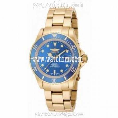 Invicta Pro Diver Automatic Blue Dial Gold-plated Men's Watch 18507