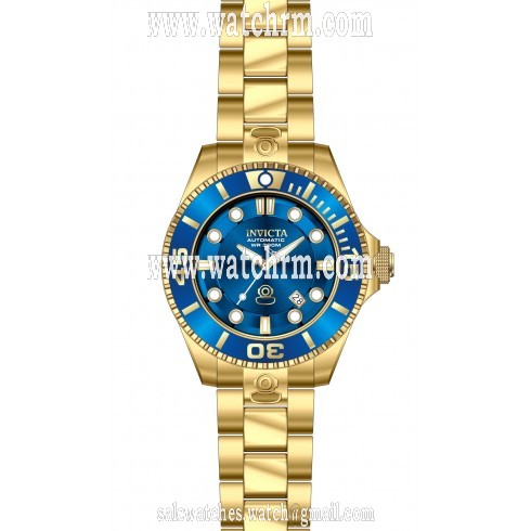 Invicta Pro Diver Automatic Blue Dial Gold-plated Men's Watch 19806