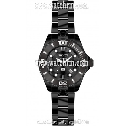 Invicta Pro Diver Automatic Charcoal Dial Black Ion-plated Men's Watch 19810
