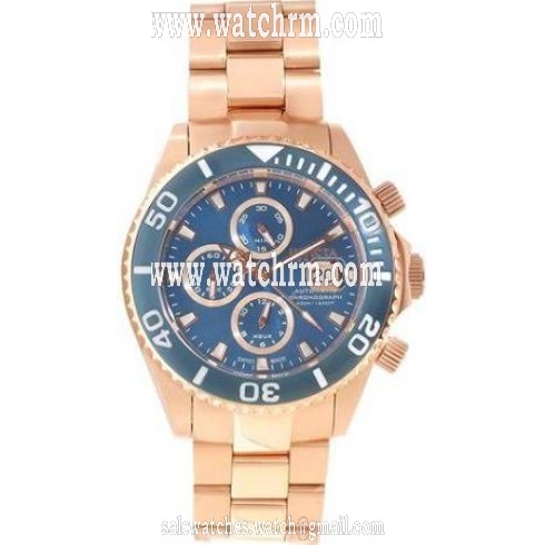 Invicta Pro Diver Automatic Chronograph Blue Dial Rose Gold-plated Men's Watch 13012