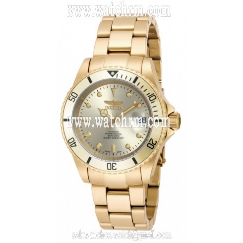 Invicta Pro Diver Automatic Gold Dial Gold-plated Men's Watch 18508