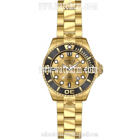 Invicta Pro Diver Automatic Gold Dial Gold-plated Men's Watch 19807
