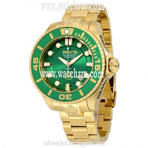 Invicta Pro Diver Automatic Green Dial Gold-plated Men's Watch 19805