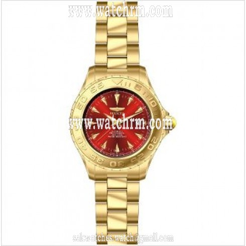 Invicta Pro Diver Automatic Red Dial Gold-Tone Stainless Steel Men's Watch 80259