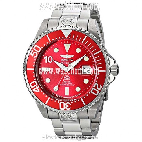 Invicta Pro Diver Automatic Red Dial Stainless Steel Men's Watch 16858