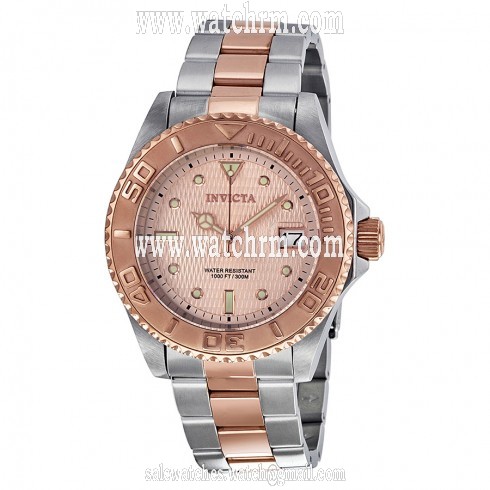 Invicta Pro Diver Automatic Rose Dial Two-tone Men's Watch 14344