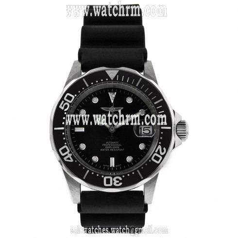 Invicta Pro Diver Automatic Steel Black Rubber Men's Watch 9110