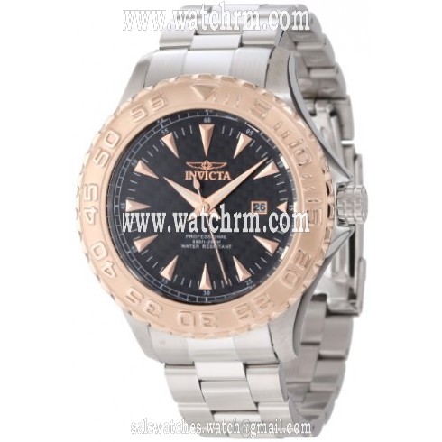 Invicta Pro Diver Black Carbon Fiber Dial Stainless Steel Men's Watch 12557