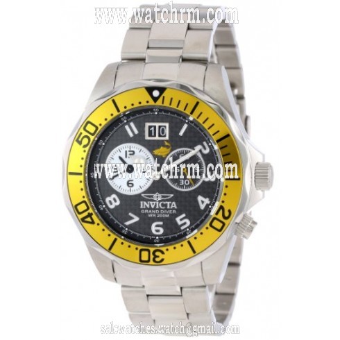 Invicta Pro Diver Black Carbon Fiber Dial Stainless Steel Men's Watch 14441