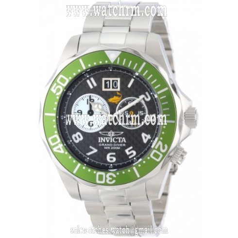 Invicta Pro Diver Black Carbon Fiber Dial Stainless Steel Men's Watch 14443