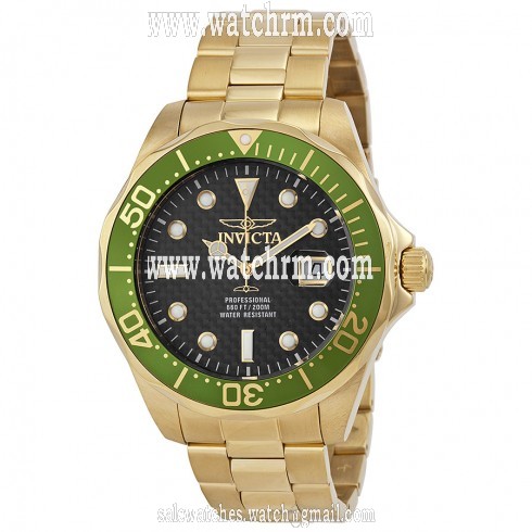 Invicta Pro Diver Black Dial 18kt Gold-plated Men's Watch 14358