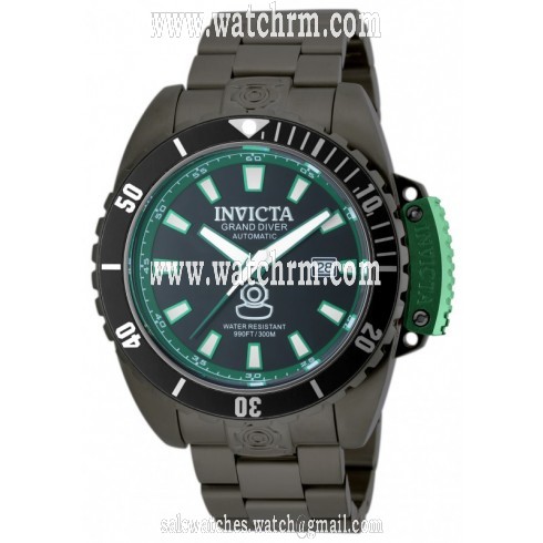 Invicta Pro Diver Automatic Black Dial Gunmetal Ion-plated Men's Watch 19871