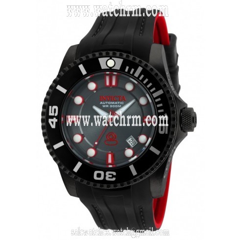 Invicta Pro Diver Automatic Black Dial Black and Red Silicone Men's Watch 20205