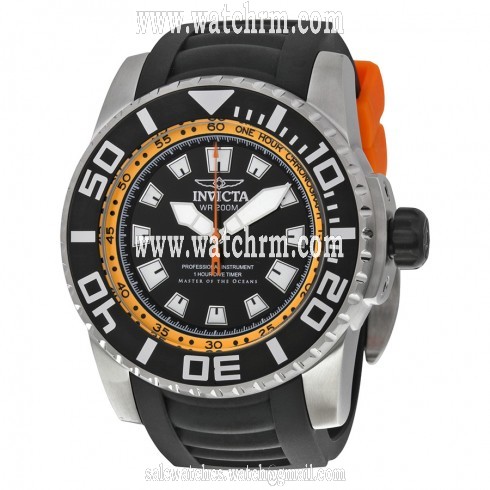 Invicta Pro Diver Black Dial Black Polyurethane Men's Watch 14659