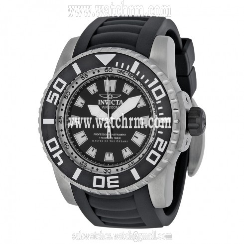 Invicta Pro Diver Black Dial Black Polyurethane Men's Watch 14660