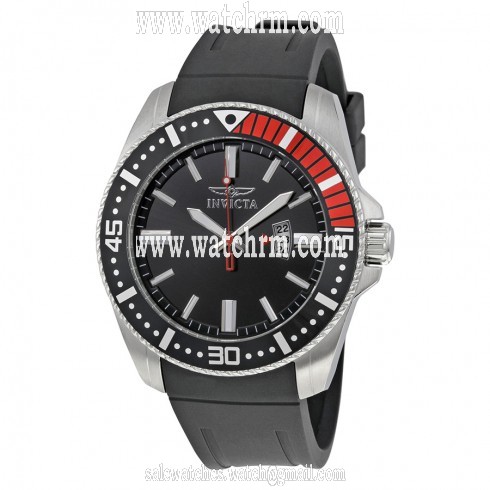 Invicta Pro Diver Black Dial Black Polyurethane Men's Watch 21445