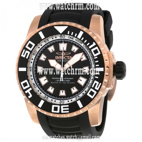 Invicta Pro Diver Black Dial Black Rubber Men's Watch 14666
