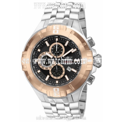 Invicta Pro Diver Black Dial Chronograph Stainless Steel Men's Watch 12354