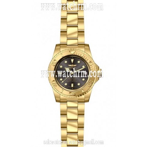 Invicta Pro Diver Black Dial Gold Ion-plated Men's Watch 15848